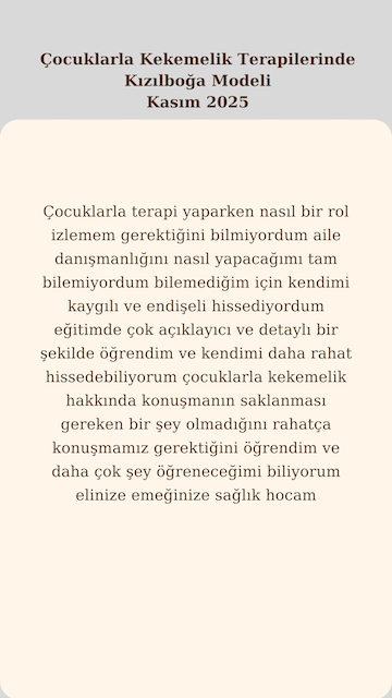52. Çocuklarla Kekemelik Ter. Kızılboğa Modeli Eğitimi
