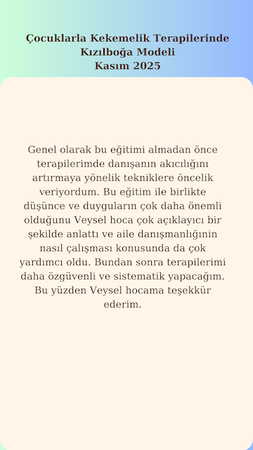52. Çocuklarla Kekemelik Ter. Kızılboğa Modeli Eğitimi