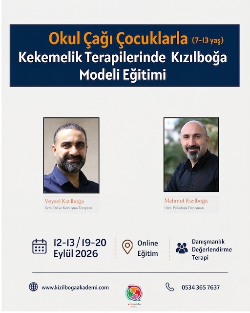 56. Okul Çağı Çocuklarla Kekemelik Terapilerinde Kızılboğa Modeli Eğitimi