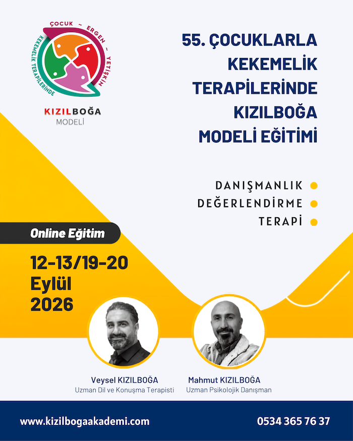 55. Çocuklarla Kekemelik Terapilerinde Kızılboğa Modeli Eğitimi